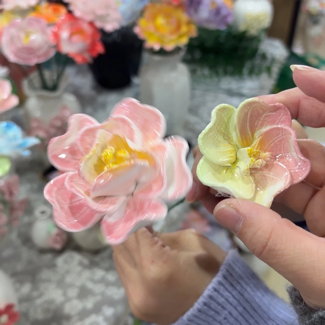 陶瓷花拍满20元发货，爱退款拉黑