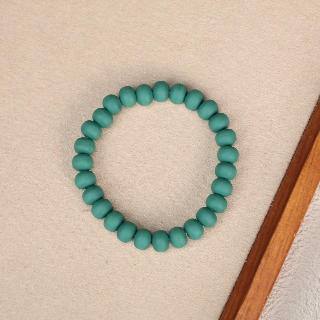 合金手链 LZ4777-1绿色磨砂满串手串