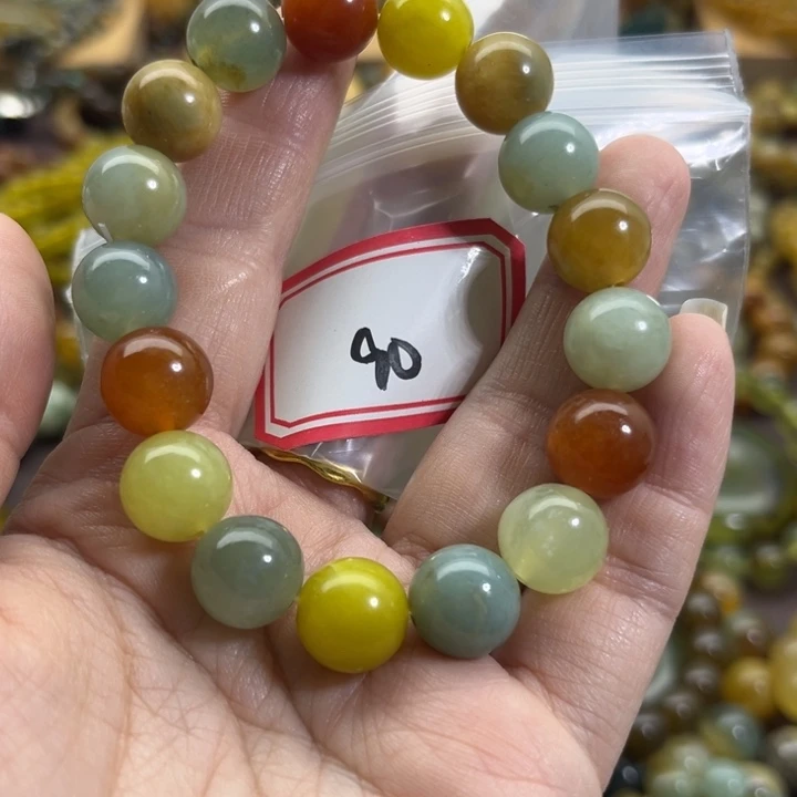 未镶嵌蛇纹石玉手链