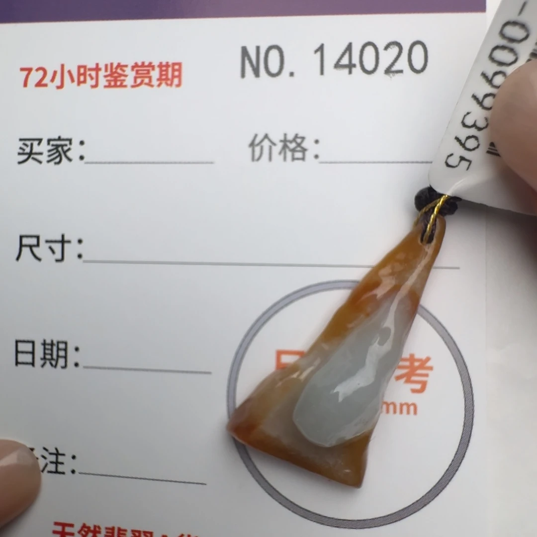 翡翠颈饰未镶嵌原石14020