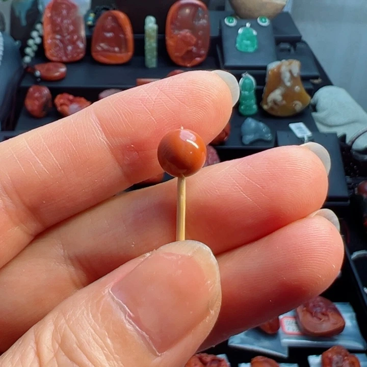 爱***肉南红玛瑙单珠未镶嵌
