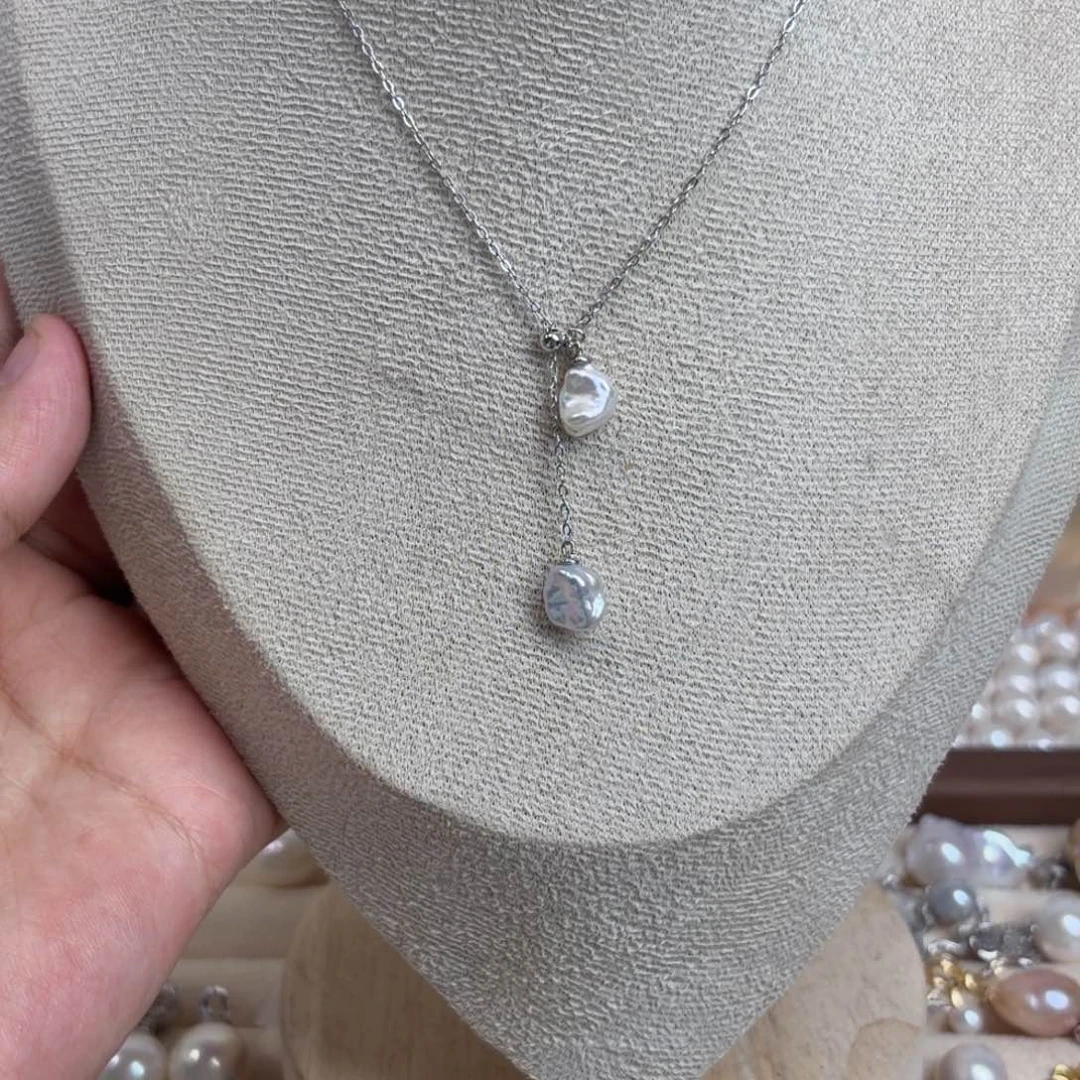 套链淡水珍珠银S925镶嵌