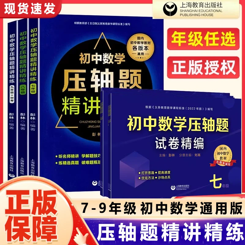 初中数学压轴题精讲精练试卷精编七八九年级压轴题中考知识大全书