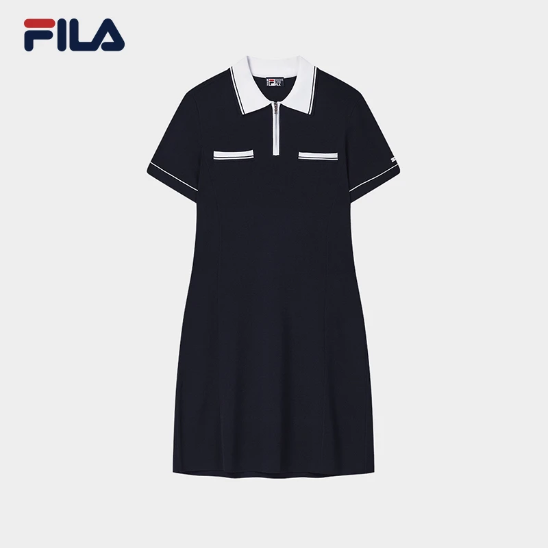 Fila/斐乐2025夏季新款女子时尚休闲百搭连衣裙F11W533305F