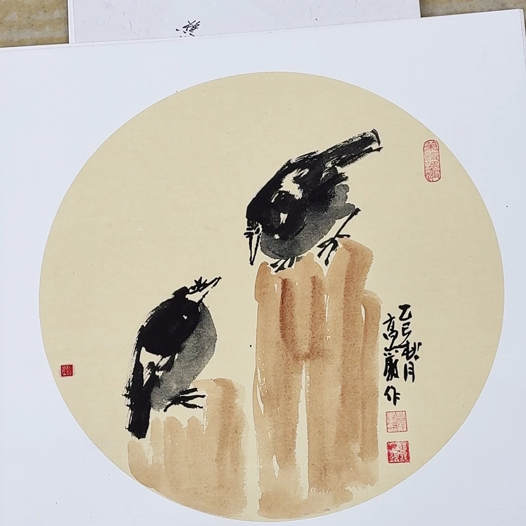 国画50尺寸拉直花鸟