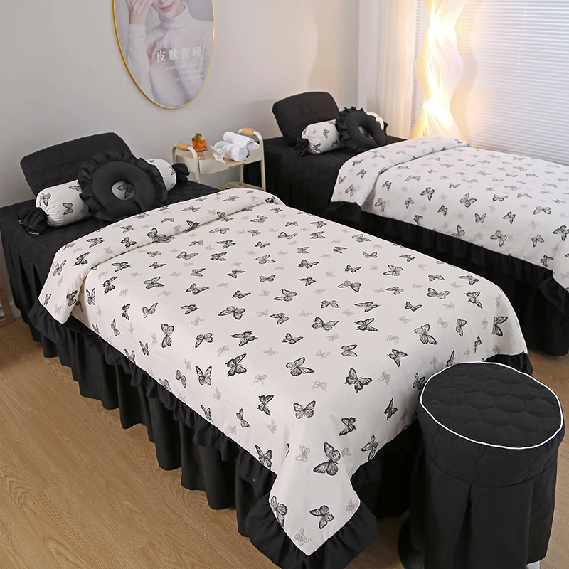 2025新款美容院按摩四韩版简约美容院理疗美容床四件套高档欧式