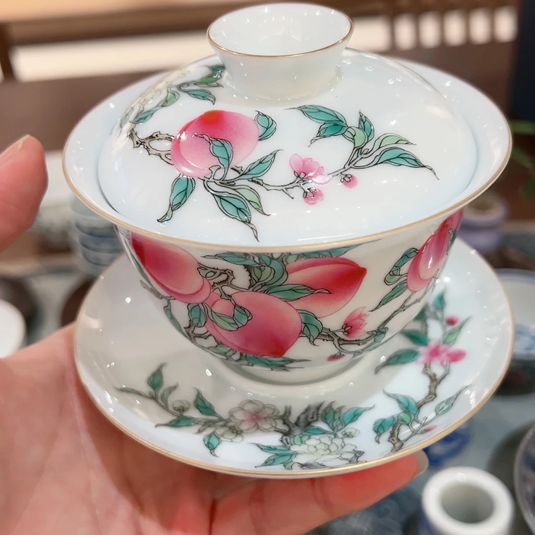 徐窑三才盖碗盖碗