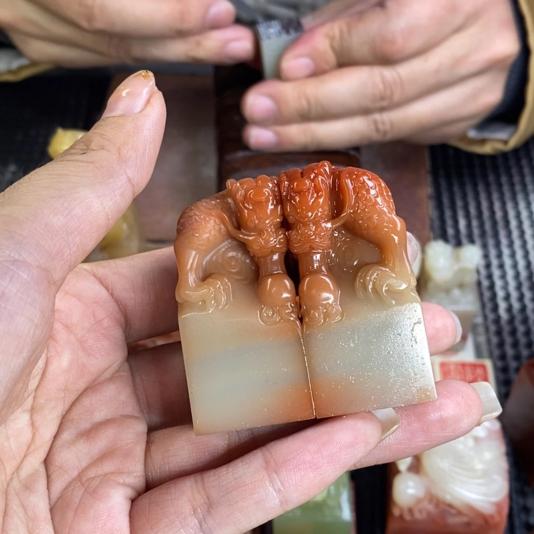 1***个印石青田石成品正章书法用品