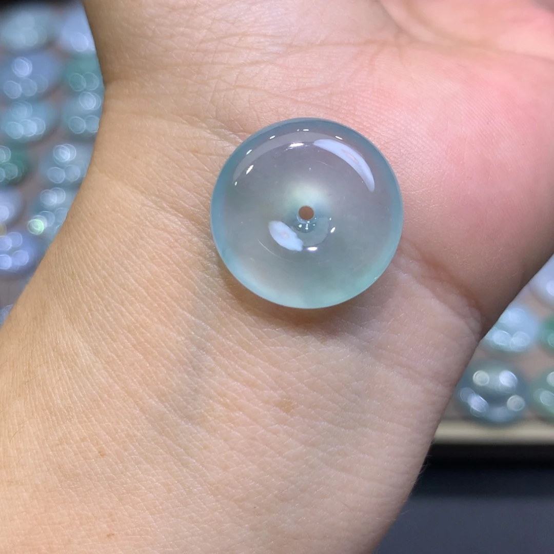 翡翠未镶嵌颈饰平安扣19.3*6