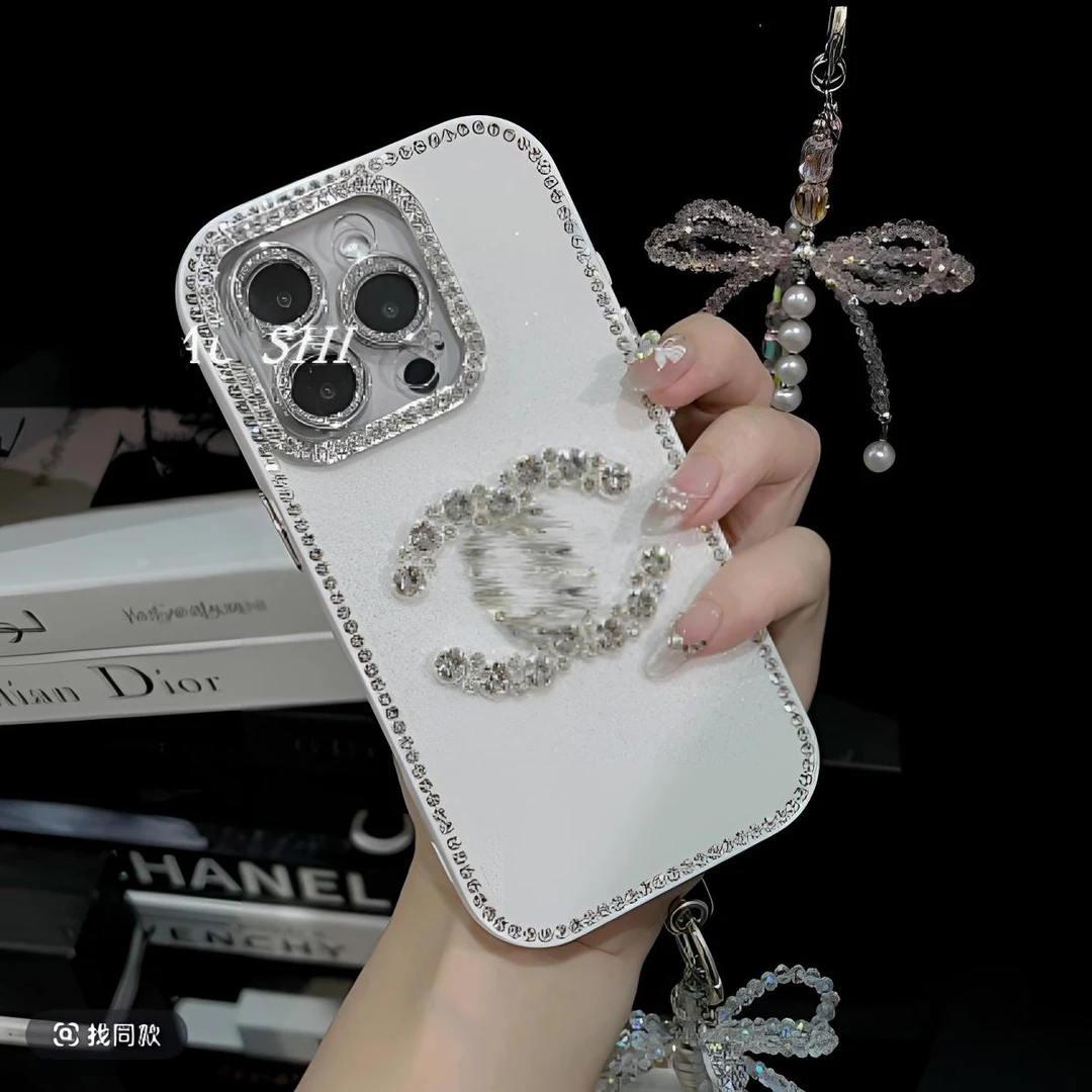 自带镜头膜双面闪钻小香适用苹果iPhone16promax手机壳13/15p/14p