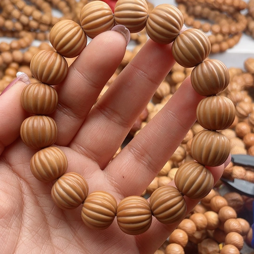 猴头核桃吊坠14+瓜珠微瑕