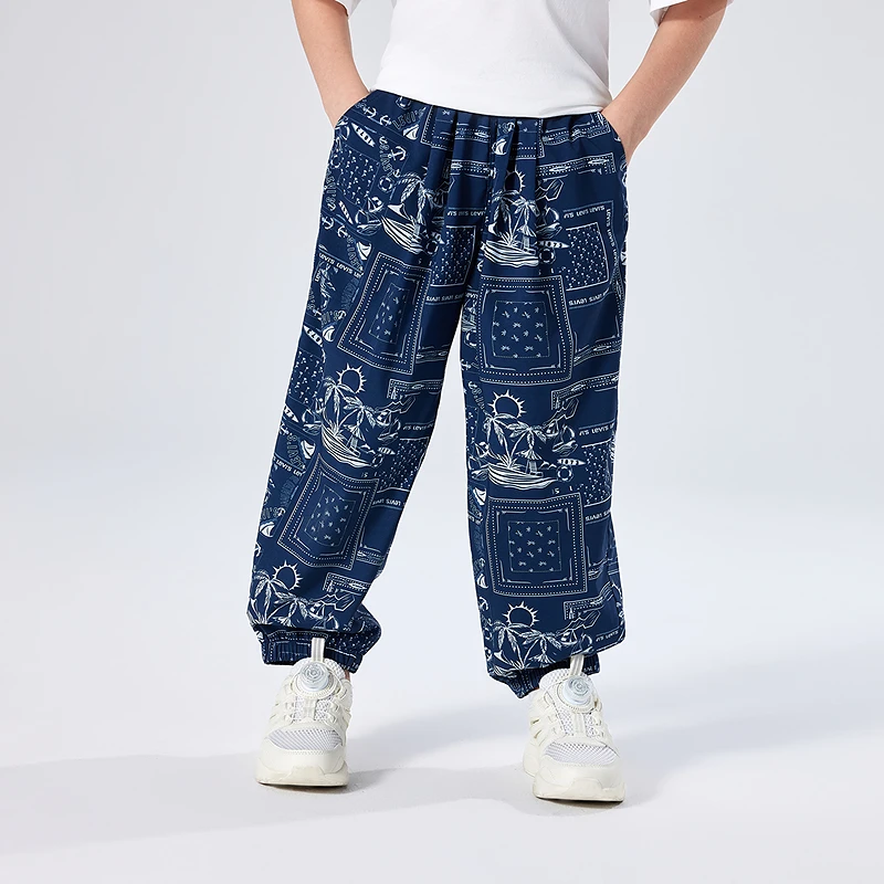 Levi's李维斯儿童童装夏季男童潮流满印长裤LVB-WP-N926