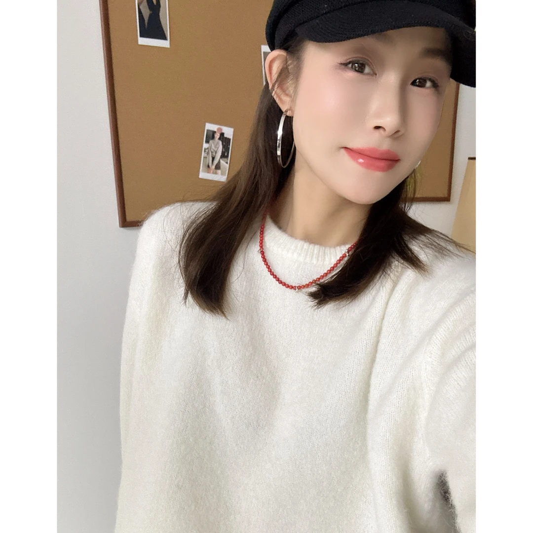 【丽姐女装】奶嘴毛衣 奶乎乎糯感绵软Baby马海亲肤保暖厚毛衣M0256