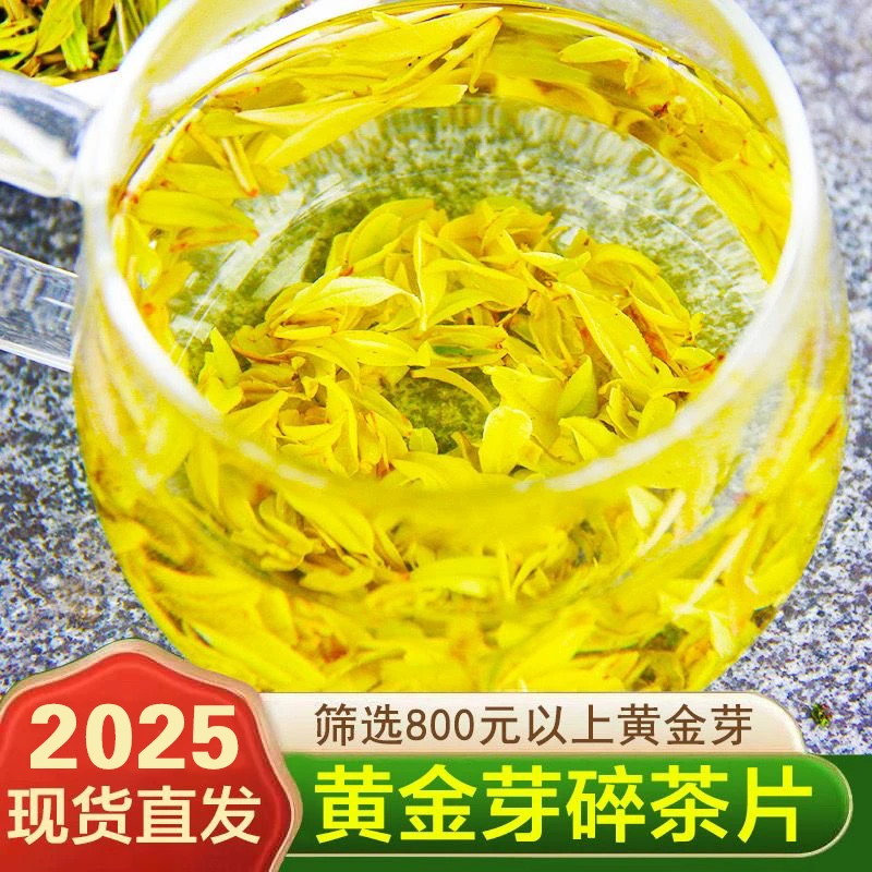 黄金芽新茶碎片春茶新茶明前豆香味板栗香绿茶浓香型茶叶早春绿茶