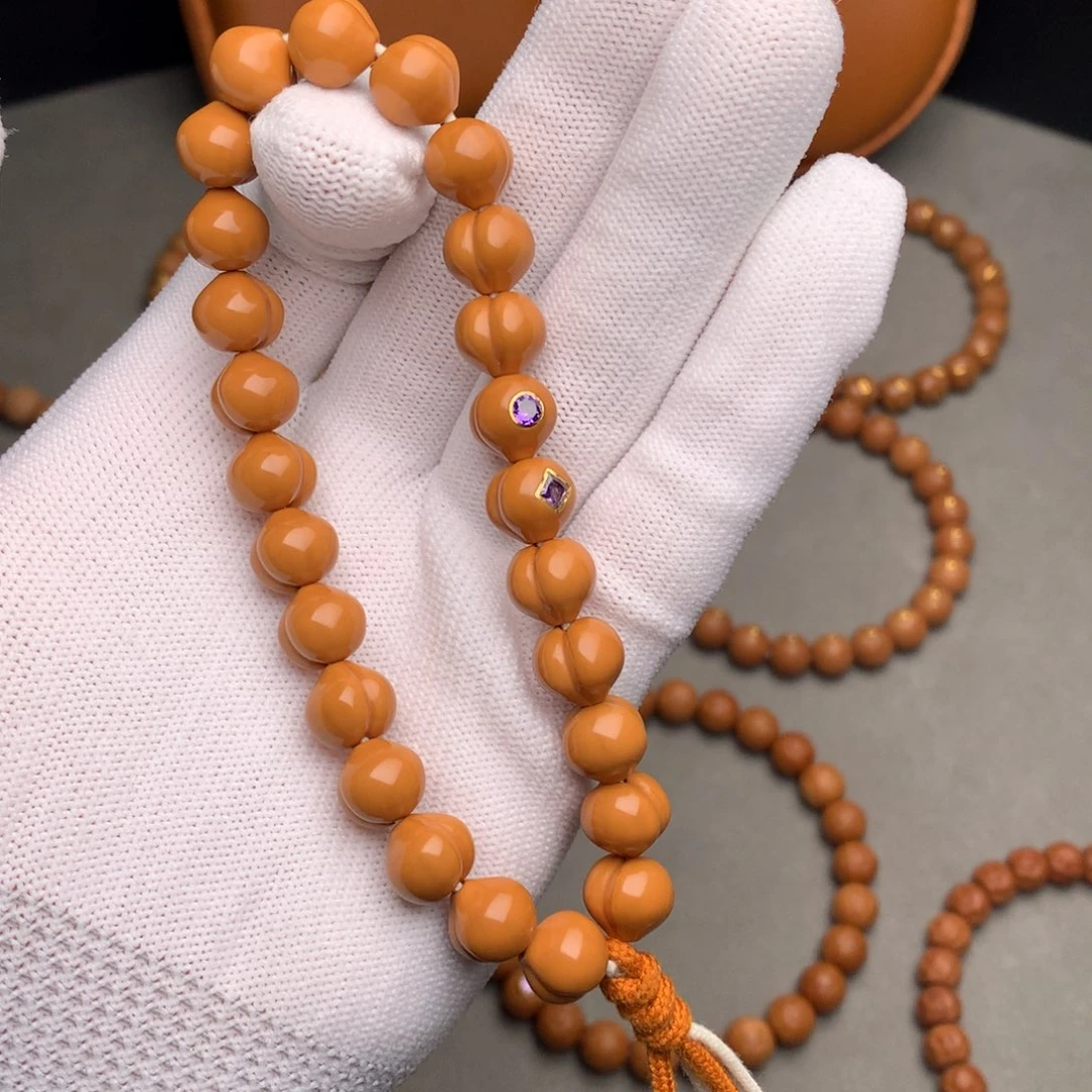 猴头核桃手串屁桃10尺寸镶嵌款