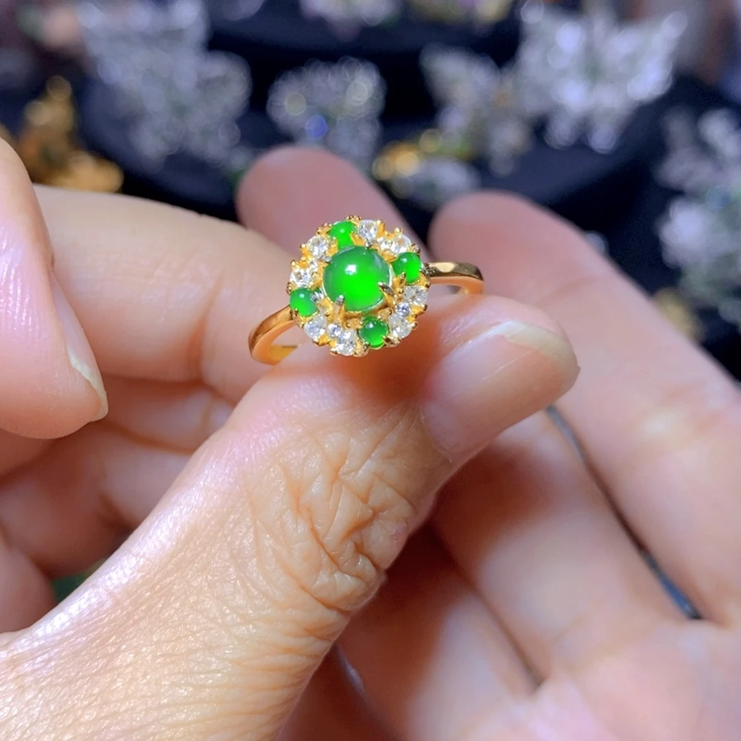 翡翠银S925镶嵌毛衣链天然资源