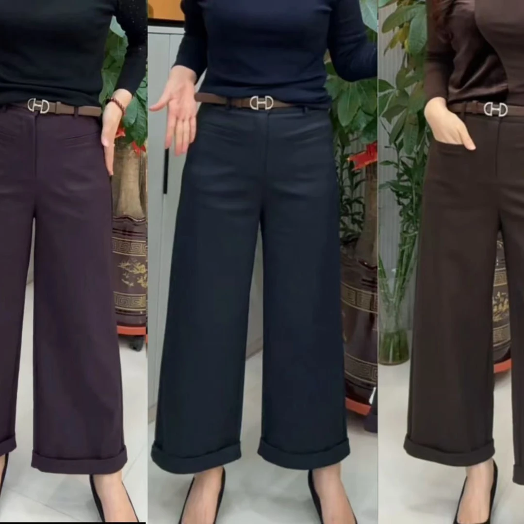 09-秋冬厚料九分直筒裤阔腿裤西裤