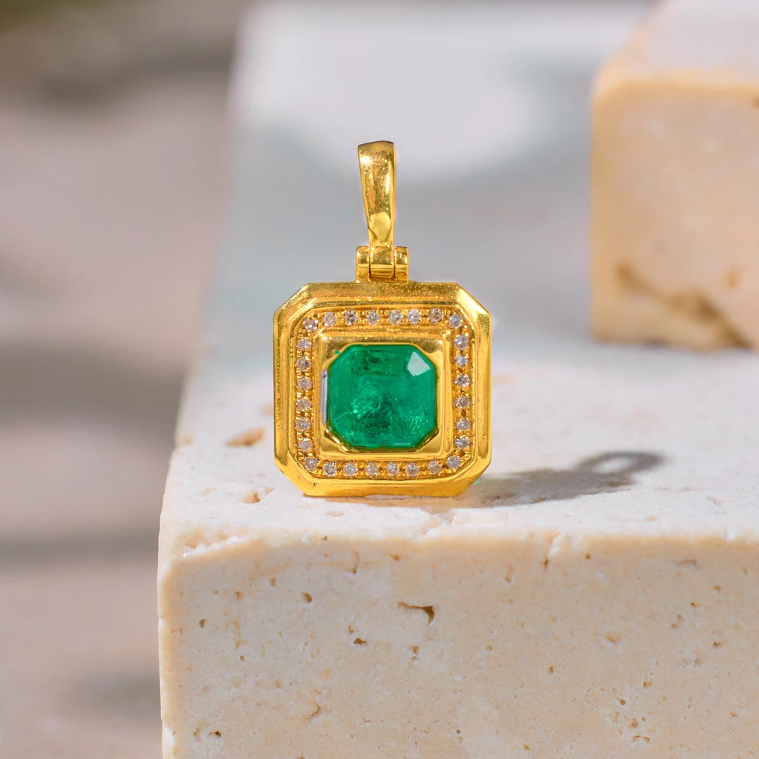 【歪歪】祖母绿吊坠*18K金镶嵌（多样性发一）XB-S8811