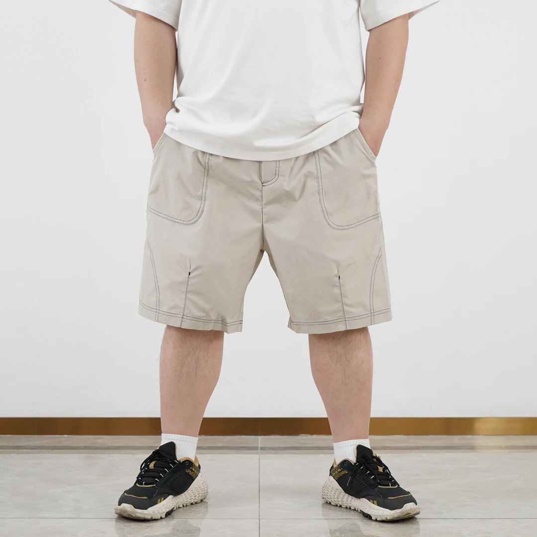 25夏季新品。薄款速干男士短裤简约纯色休闲宽松明线多色27-DK278