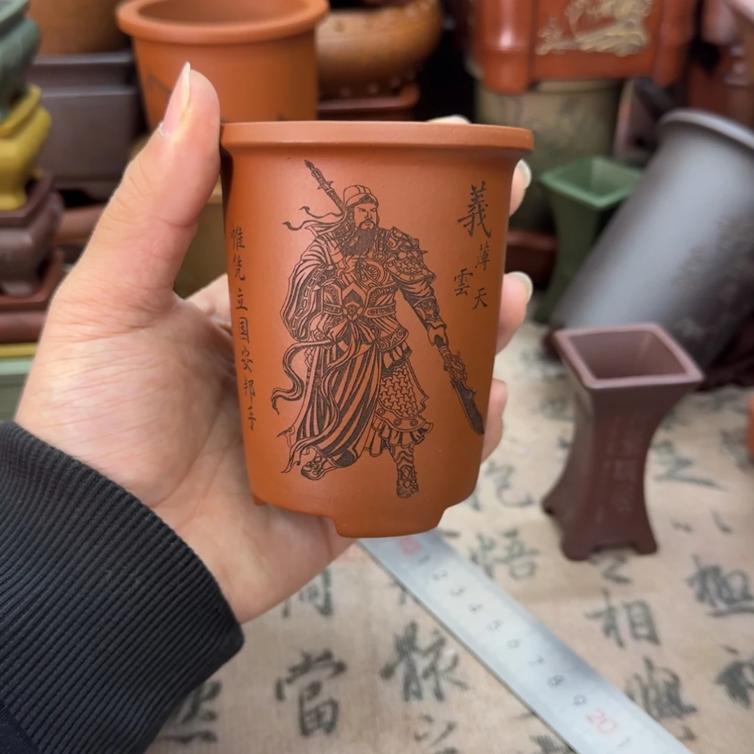 紫砂花盆宜兴紫砂正品6.5x9