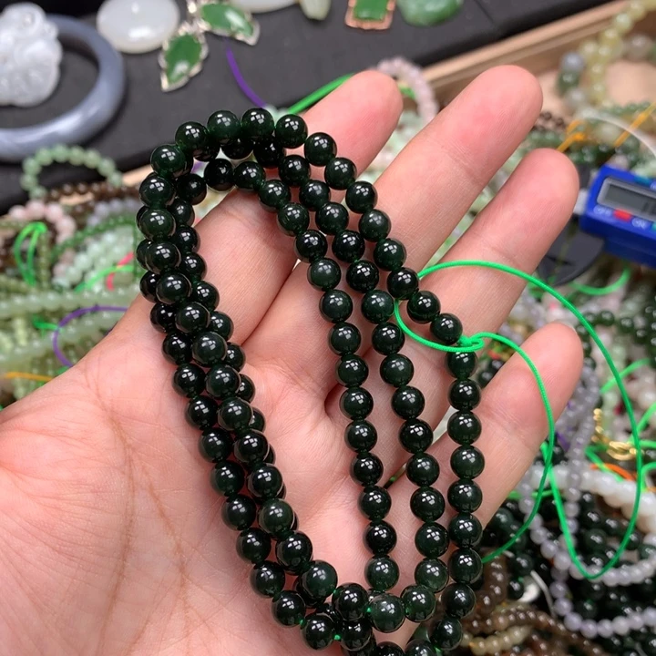 和田玉未镶嵌手链83
