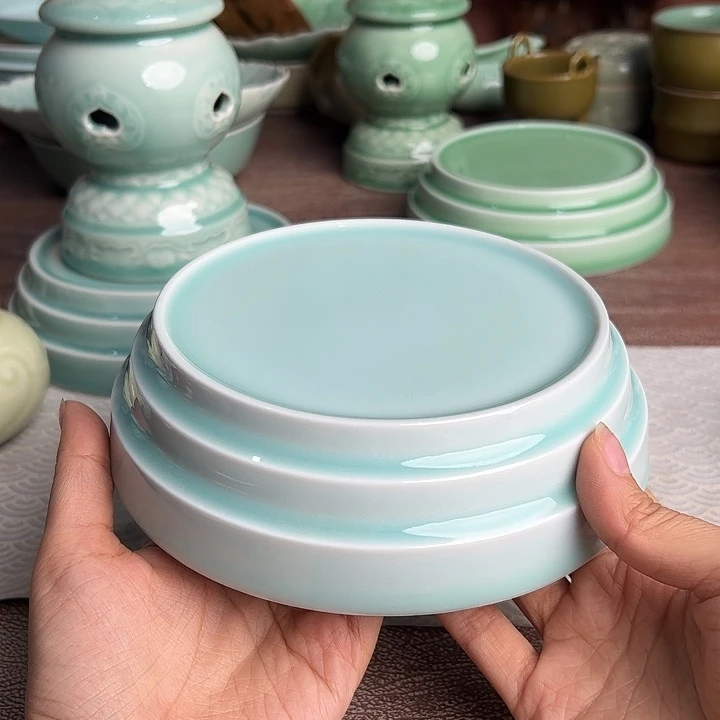龙泉云间青瓷小米茶器