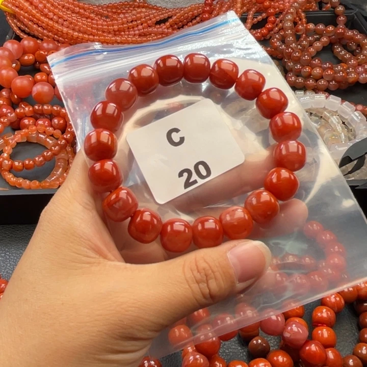 南红玛瑙未镶嵌多样性发货默认微瑕称重12mm