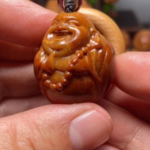 橄榄核手串/手链弥勒单子竹环穿配3.3左右