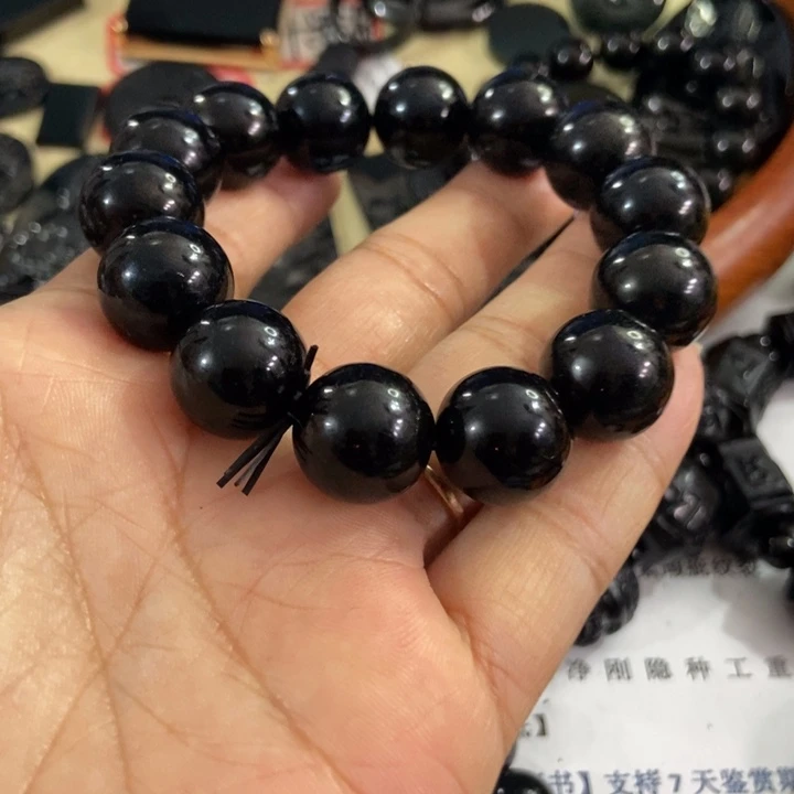 翡翠手链未镶嵌墨翠15