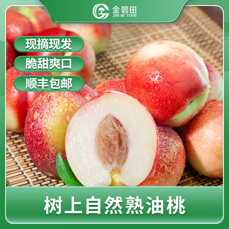 新鲜白肉油桃脆桃 香甜多汁 皮薄核小