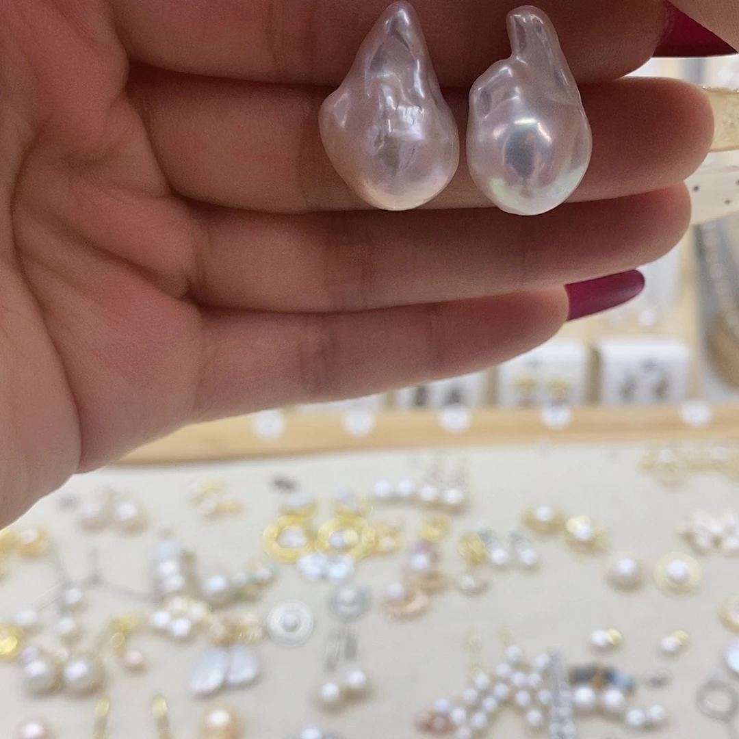 淡水珍珠未镶嵌耳饰