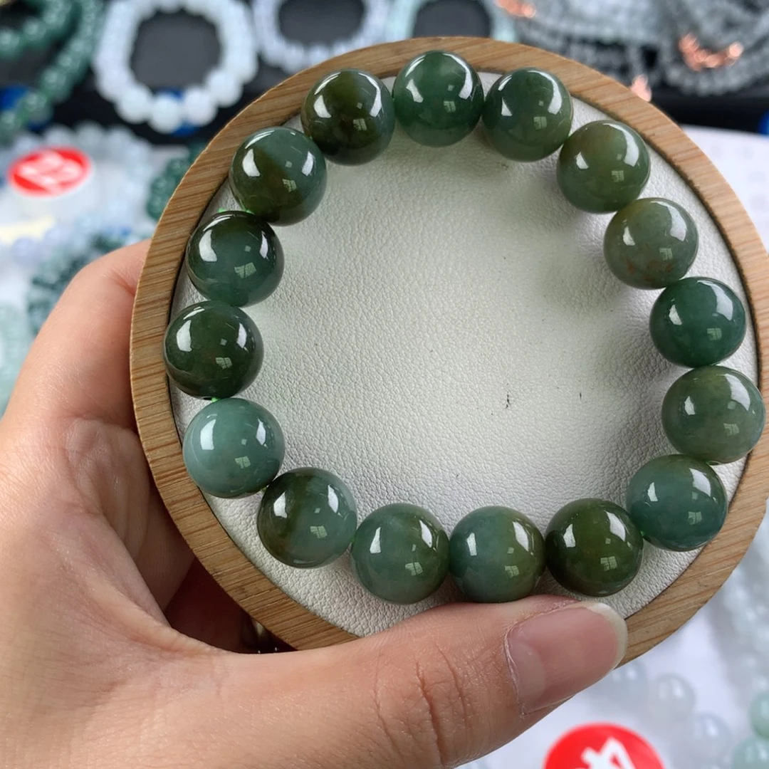 翡翠手链未镶嵌卡13.7