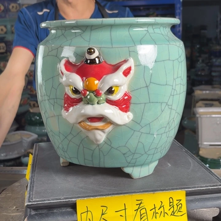 一风堂石湾花盆 内18*20釉水小黑点