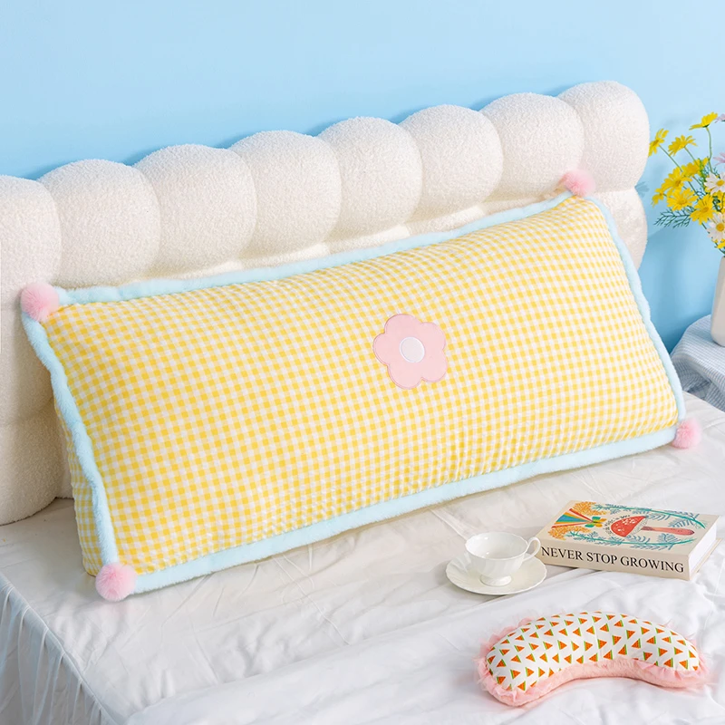 可爱田园小花床头靠枕靠垫床上看书睡觉抱枕学生宿舍靠背垫可拆洗