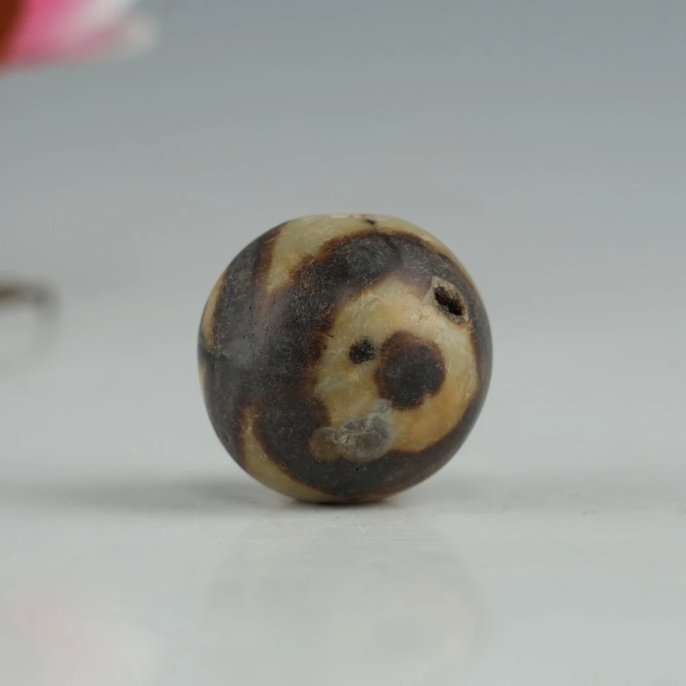 lot92424 明代 镶蚀三眼圆珠
