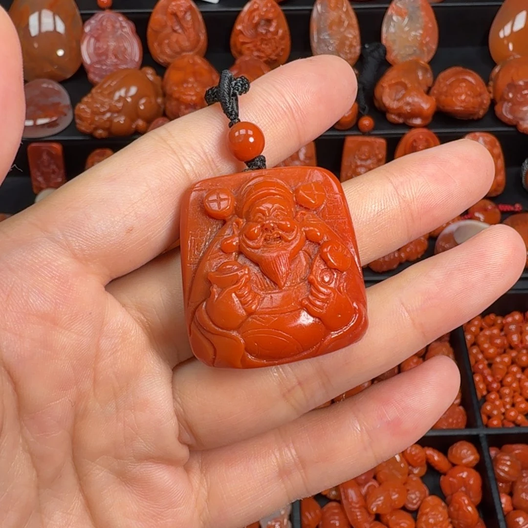 南红玛瑙财神未镶嵌