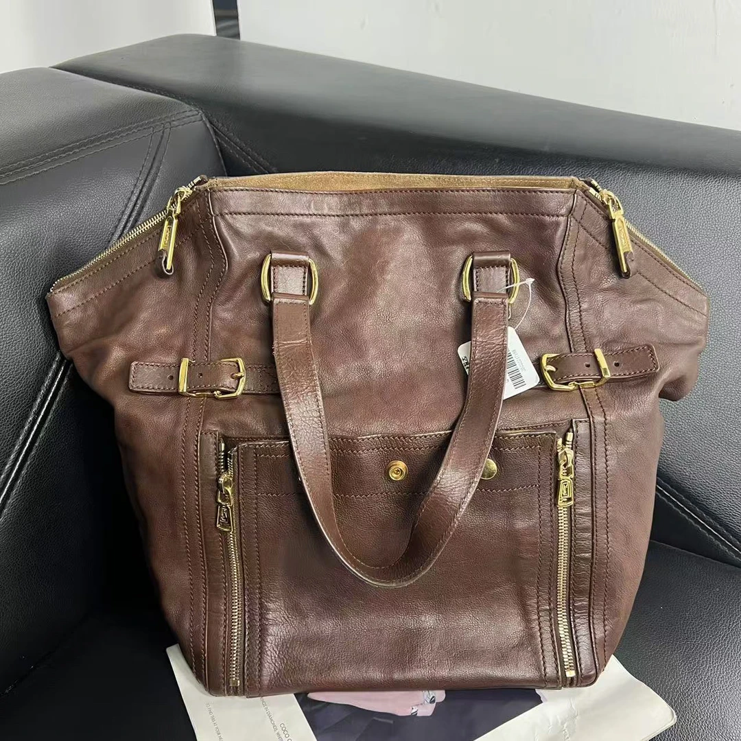 95新 YSL/圣罗兰 捐金沉珠/托特包