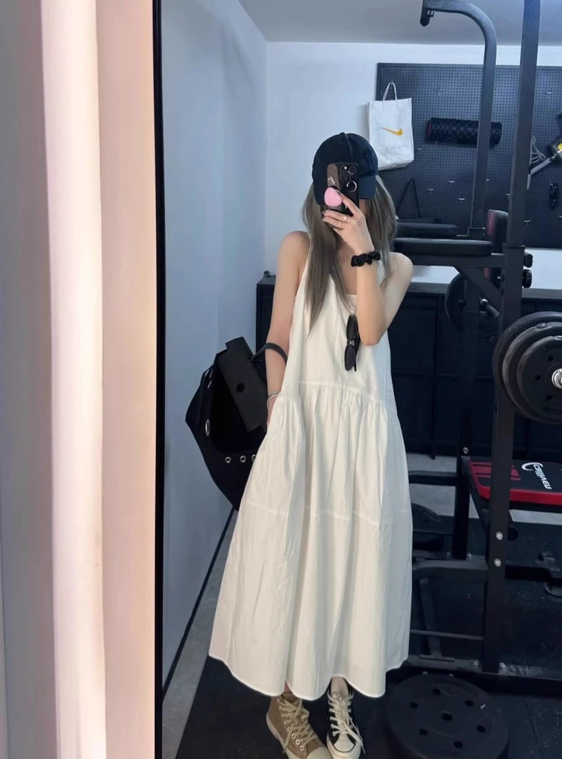 [发财涵涵专属5-8运补】白色吊带法式无袖背心夏季新款2025裙子