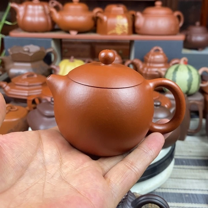 茶壶紫砂全手工西施130cc原矿赵庄朱泥特价