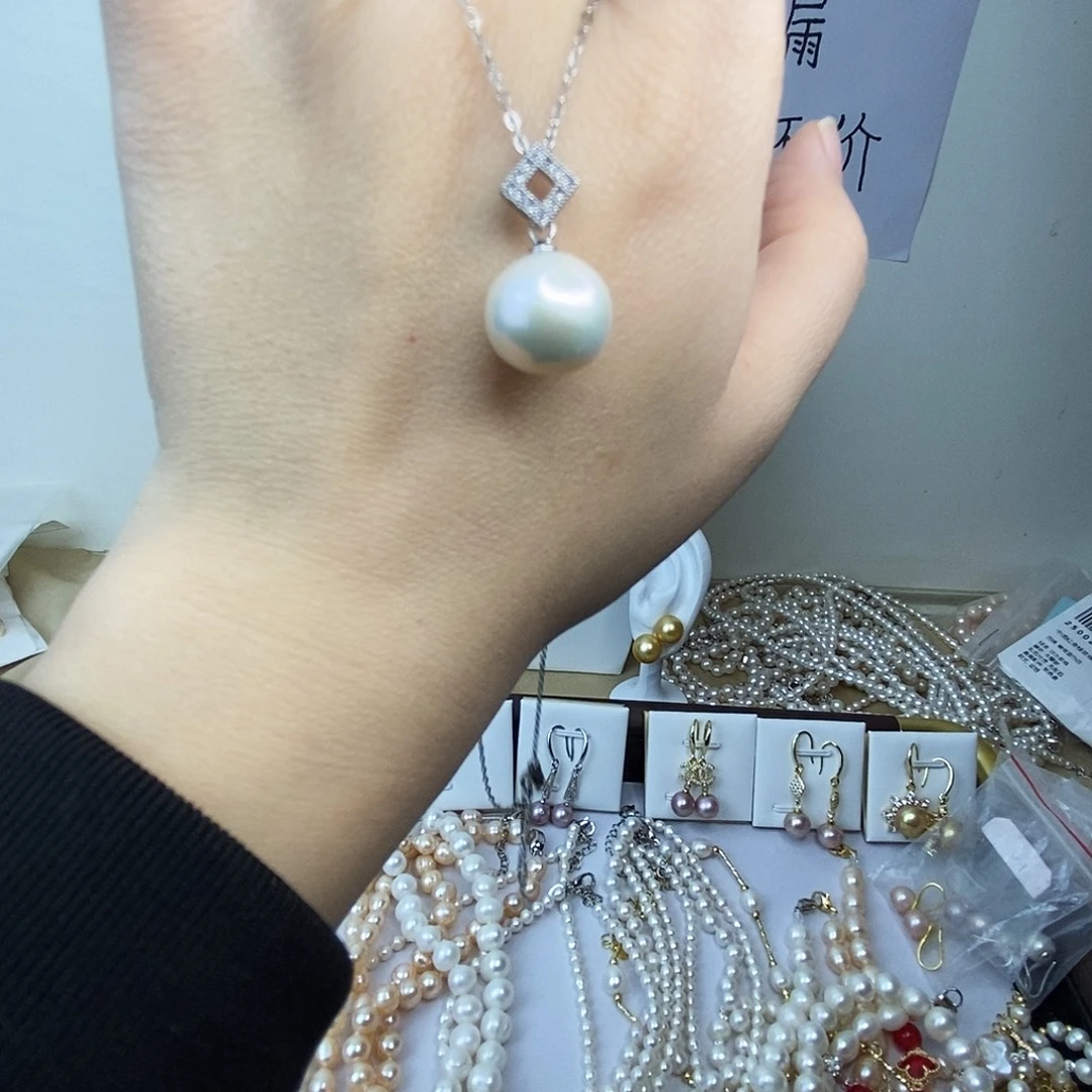 合金淡水珍珠吊坠(赠链)