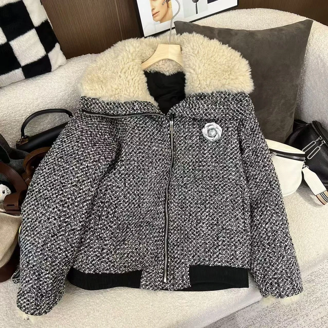 【山茶之恋】冬季新款小香风保暖外套 4319