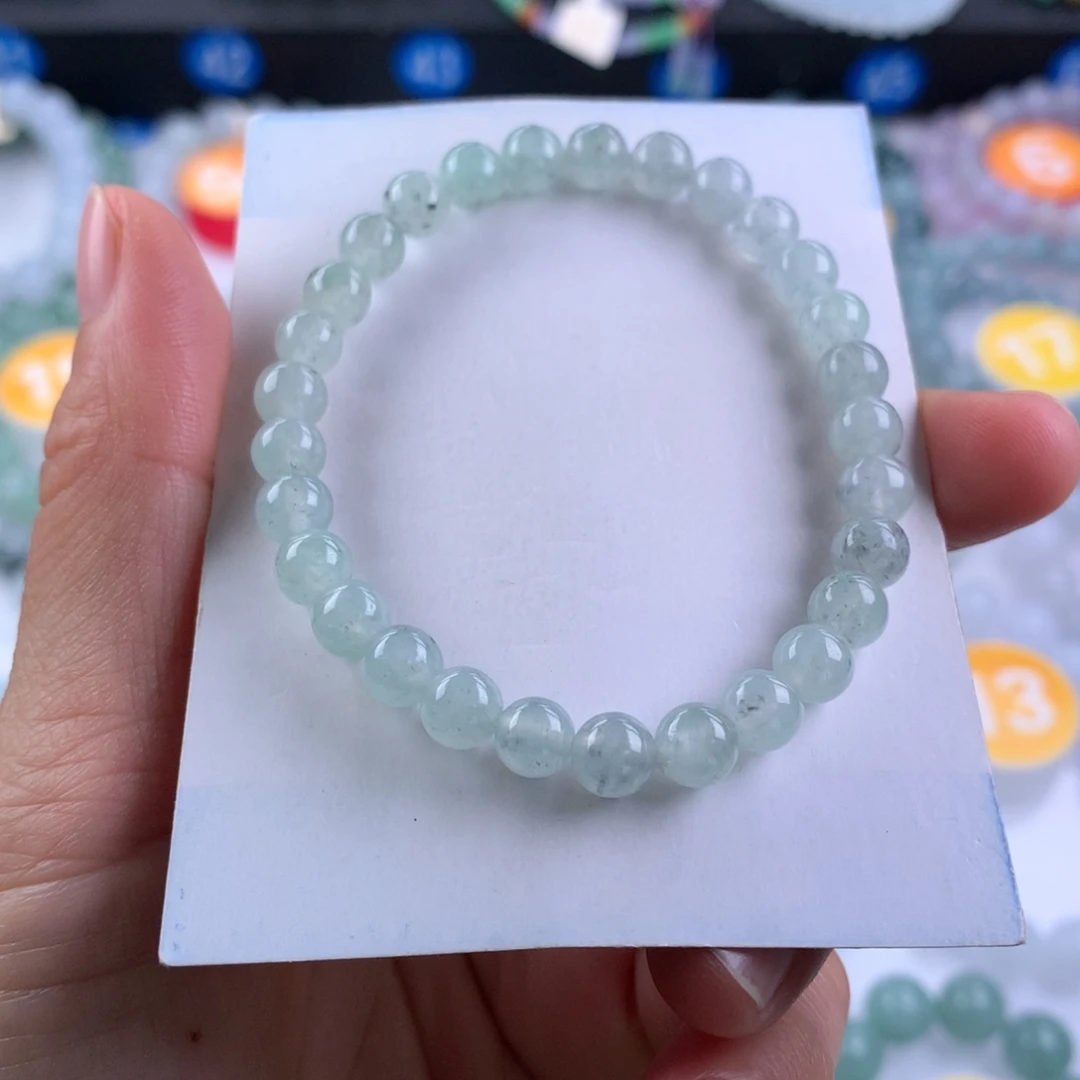 翡翠未镶嵌手链卡6.3