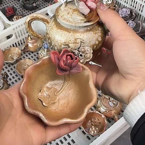 瓷片冷*染柴烧柴烧柴烧326一套