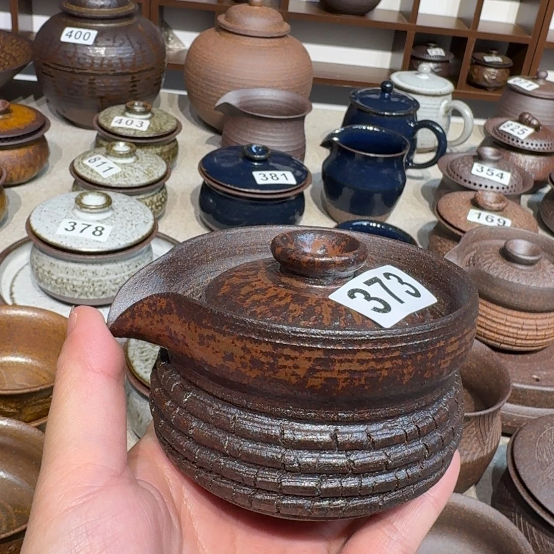 陶粗瓷茶具素色盖碗