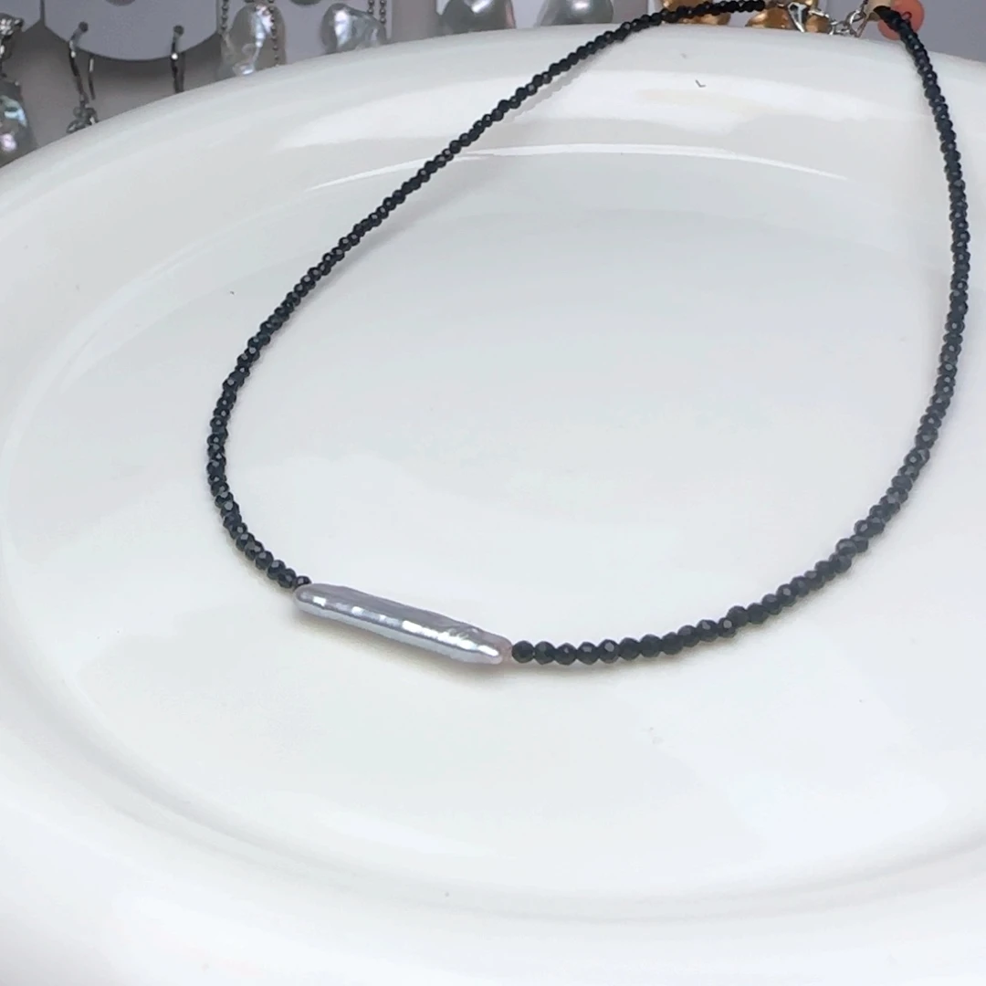 颈饰淡水珍珠银S925镶嵌