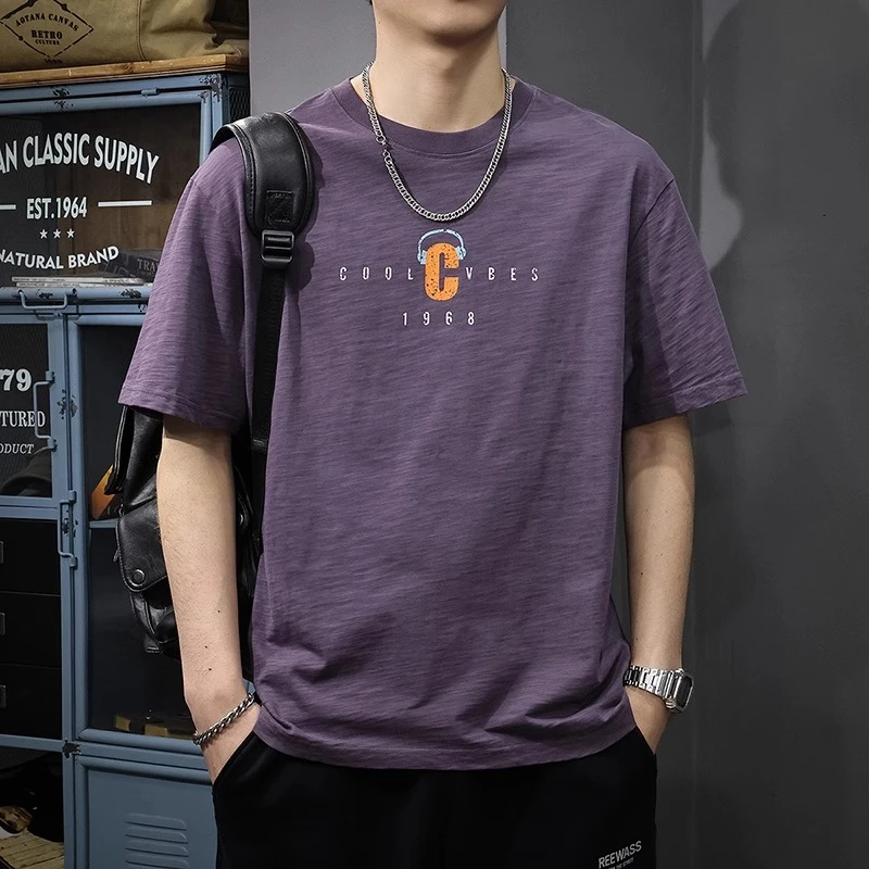 霍罗哈芬HOROHUVEN美式潮牌休闲短袖t恤男夏季新款宽松圆领半袖衫