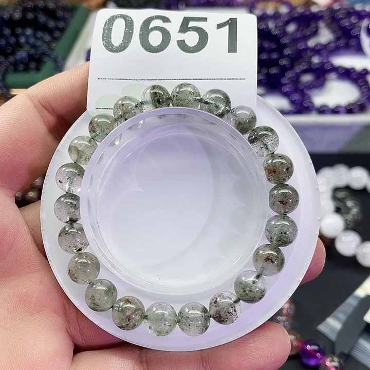 未镶嵌手链水晶绿幽灵