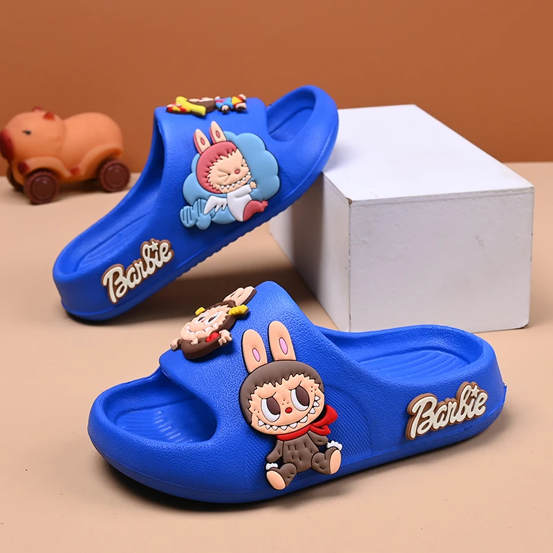 夏季女童凉拖拉布布儿童拖鞋新款卡通亲子宝宝凉拖鞋居家浴室防滑