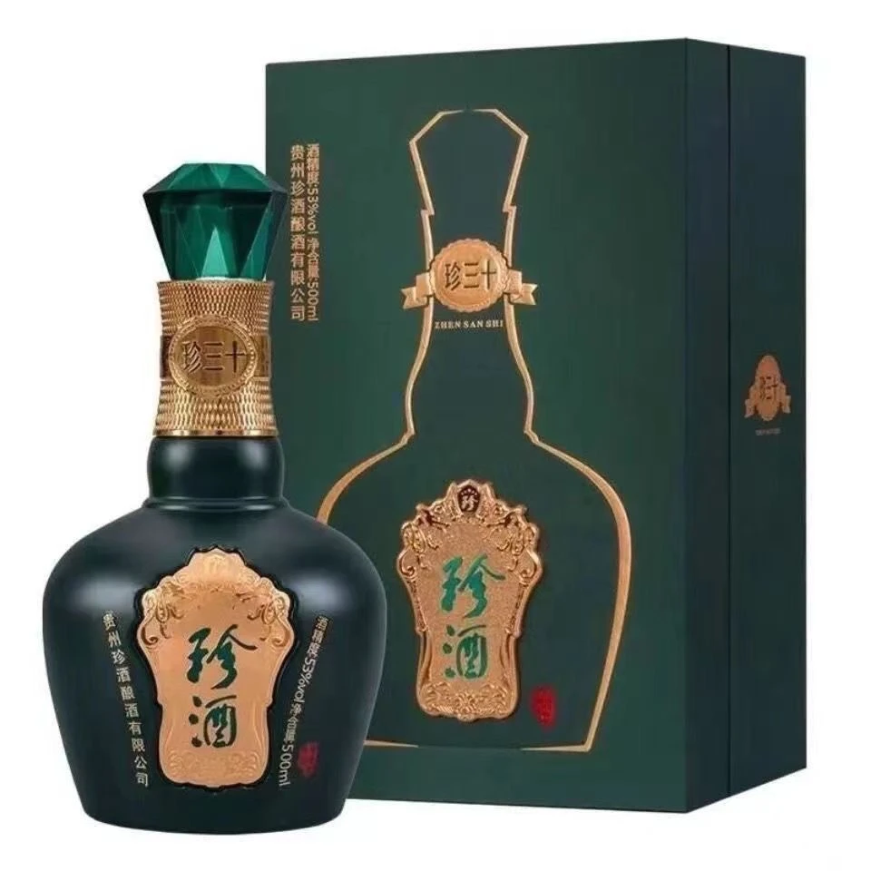 珍酒贵州珍酒 珍三十酱香型白酒 53度500ml*1瓶 摆柜收藏