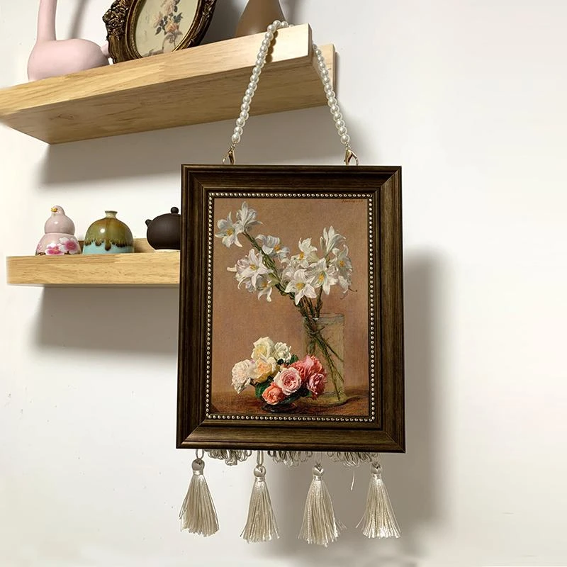 法式风装饰画可更换相片轻奢高级感适用玄关客厅餐厅背景墙